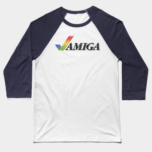 Commodore Amiga - Retro Logo Nostalgia Baseball T-Shirt by Sachpica